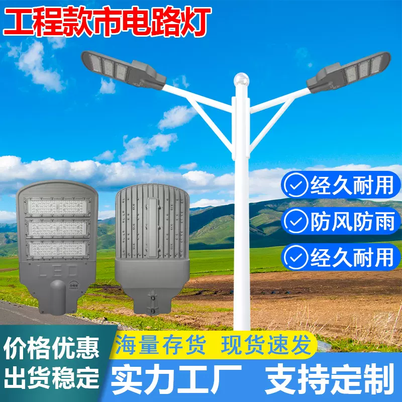 道路照明市电路灯6米8米10米定制路灯LED