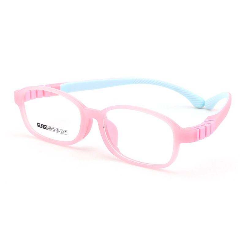 Factory supply wholesale new ultra-light silicone children's myopia glasses frame, can be matched with children's myopia glasses frame 8815