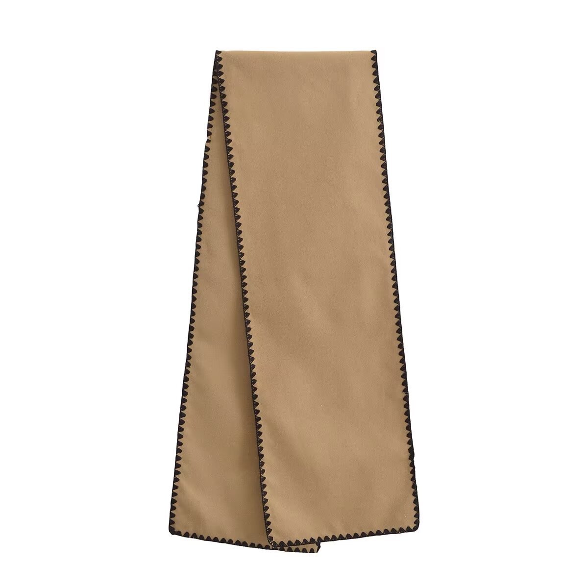 Women's clothing 2024 summer new item camel short scarf woolen coat jacket_voghion.com