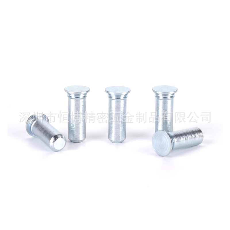 TP-6MM8MM-10/12/16/20碳钢压铆定位导向销平头无螺纹销钉圆柱销