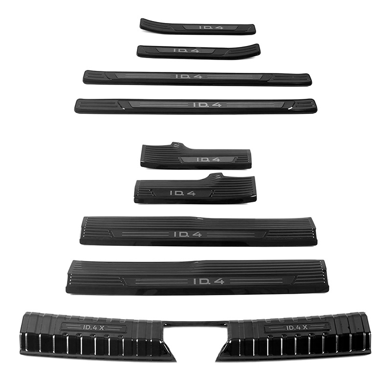 适用于21款大众ID.4 CROZZ不锈钢门槛条改装迎宾踏板后备箱后护板