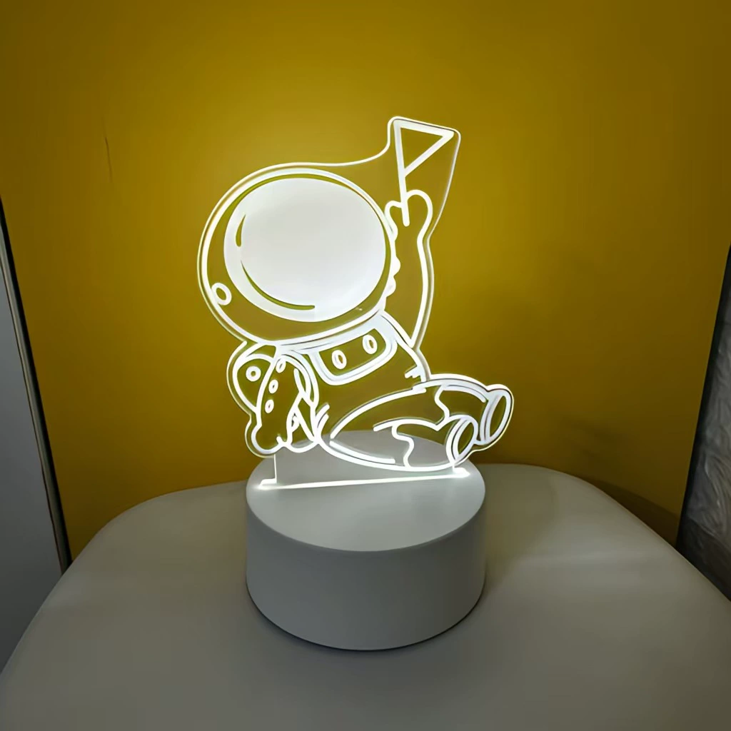 3D night lamp (yayli) little night lantern, 4w usb, acrylic panel + abs base, customizable patterns
