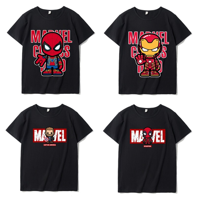 Marvel joint name short sleeve Avengers summer trendy T-shirt men's trendy ins loose clothes men's short sleeve student Marvel joint name short sleeve Avengers summer trendy T-shirt men's trendy ins loose clothes men's short sleeve student