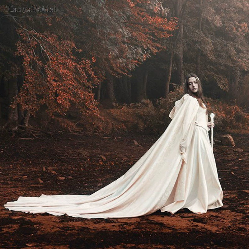 Elastic winter trench coat for bride, halloween