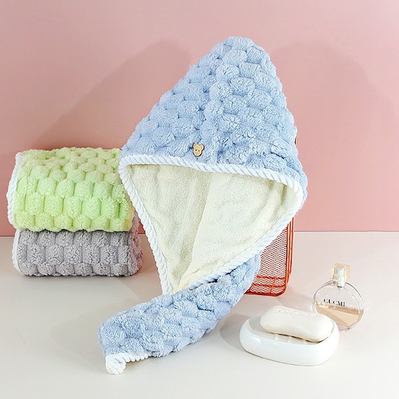 Quick-drying hair drying cap-blue-1 piece (opp bag) / Routine