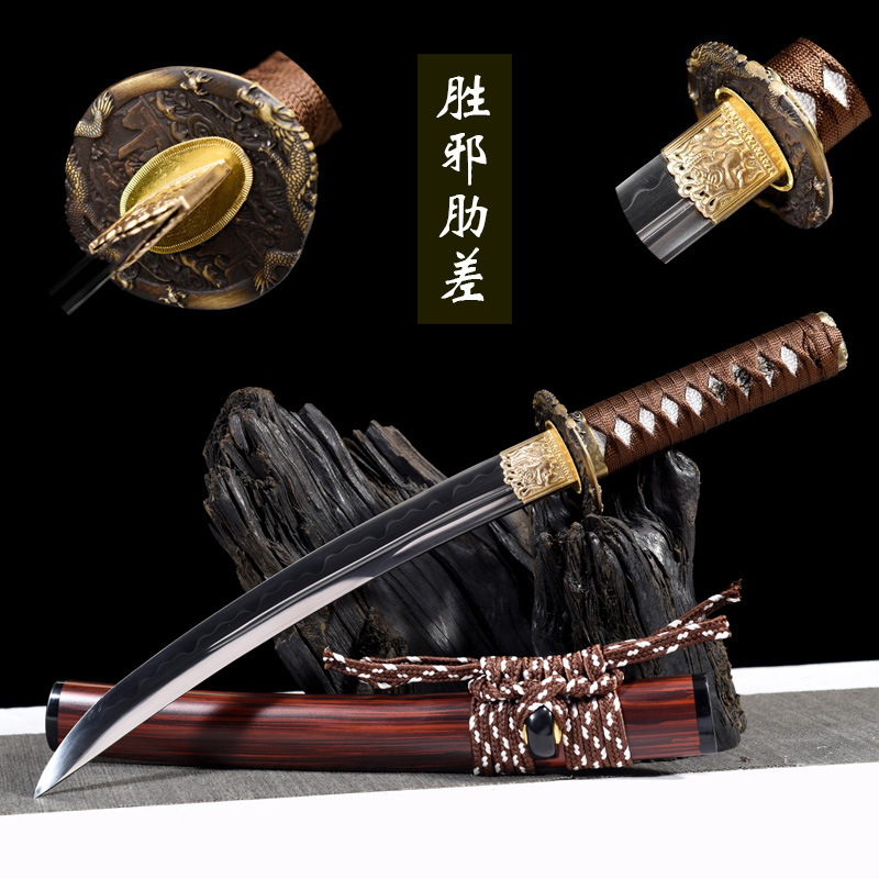 胜邪肋差纯手工十二寸短刀宝剑正品锻打新款日系爆款刀剑未开刃