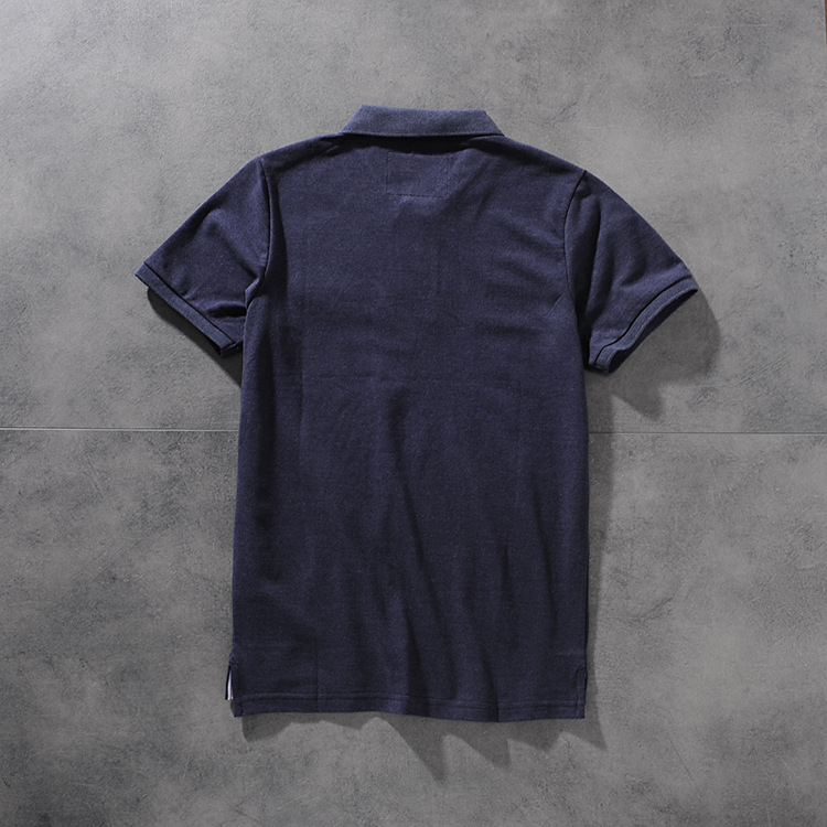Modern banner American minimalist embroidered men's turn collar short-sleeve POLO shirt half-sleeve M702 7