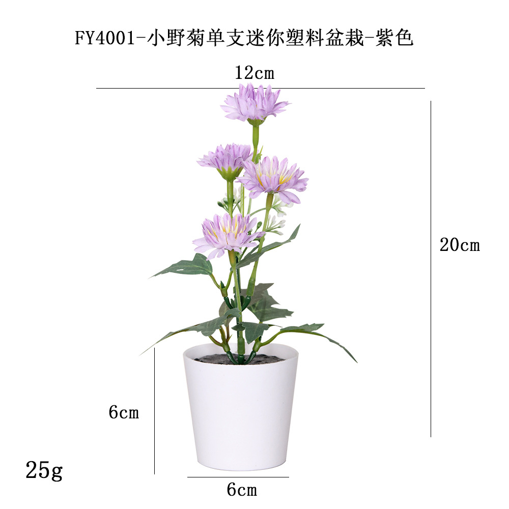 Más de 100 tipos de flores y plantas verdes artificiales, combinaciones de plantas artificiales en macetas de plástico, flores artificiales de gran venta transfronterizas, mini bonsáis artificiales, fuentes de suministro. image 39
