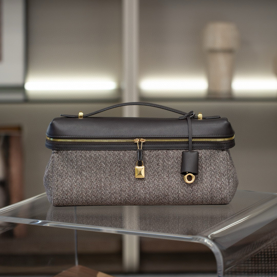 New LP33 Clutch Bag Evening Makeup Bag Genuine Grained Top Layer Cowhide Leather Shoulder Crossbody Bag for Women - Thumbnail 7