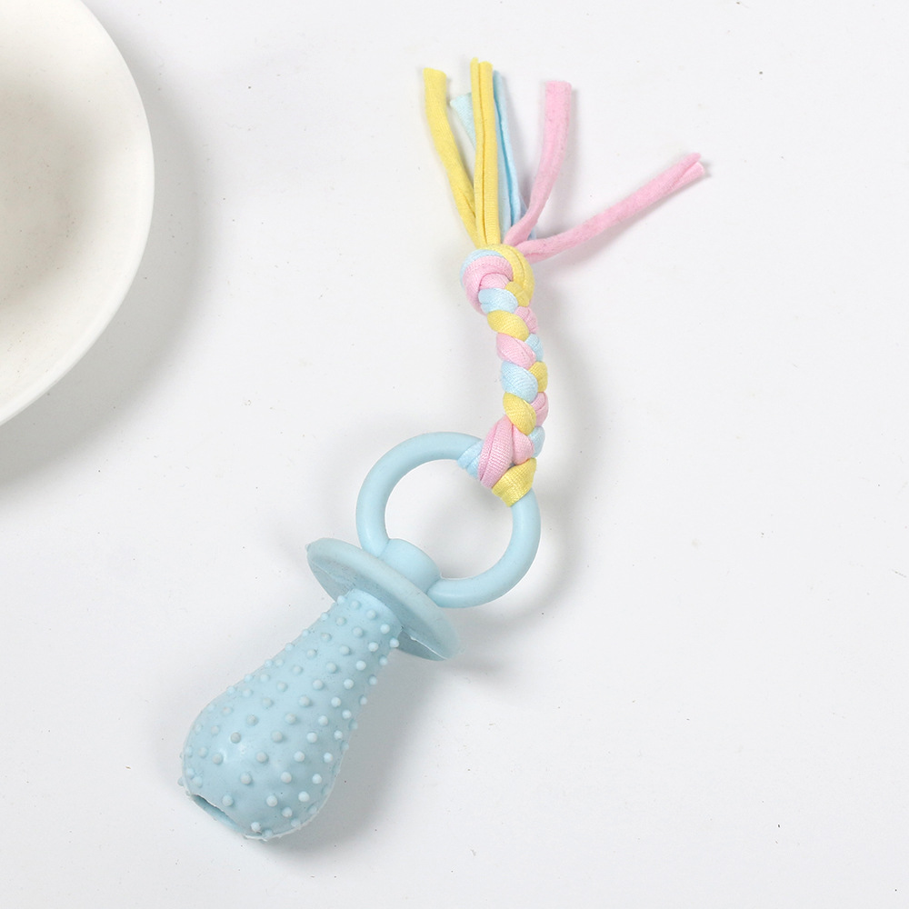 Chupete con trenza azul 20cm27g