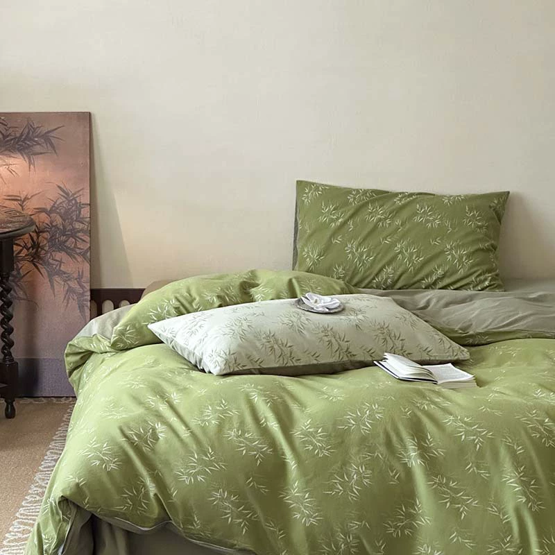 Новый стиль Lin Ye Wind 60 веток цветного тканого воздуха чувствует себя интимным большим жаккардовым хлопком из четырех частей