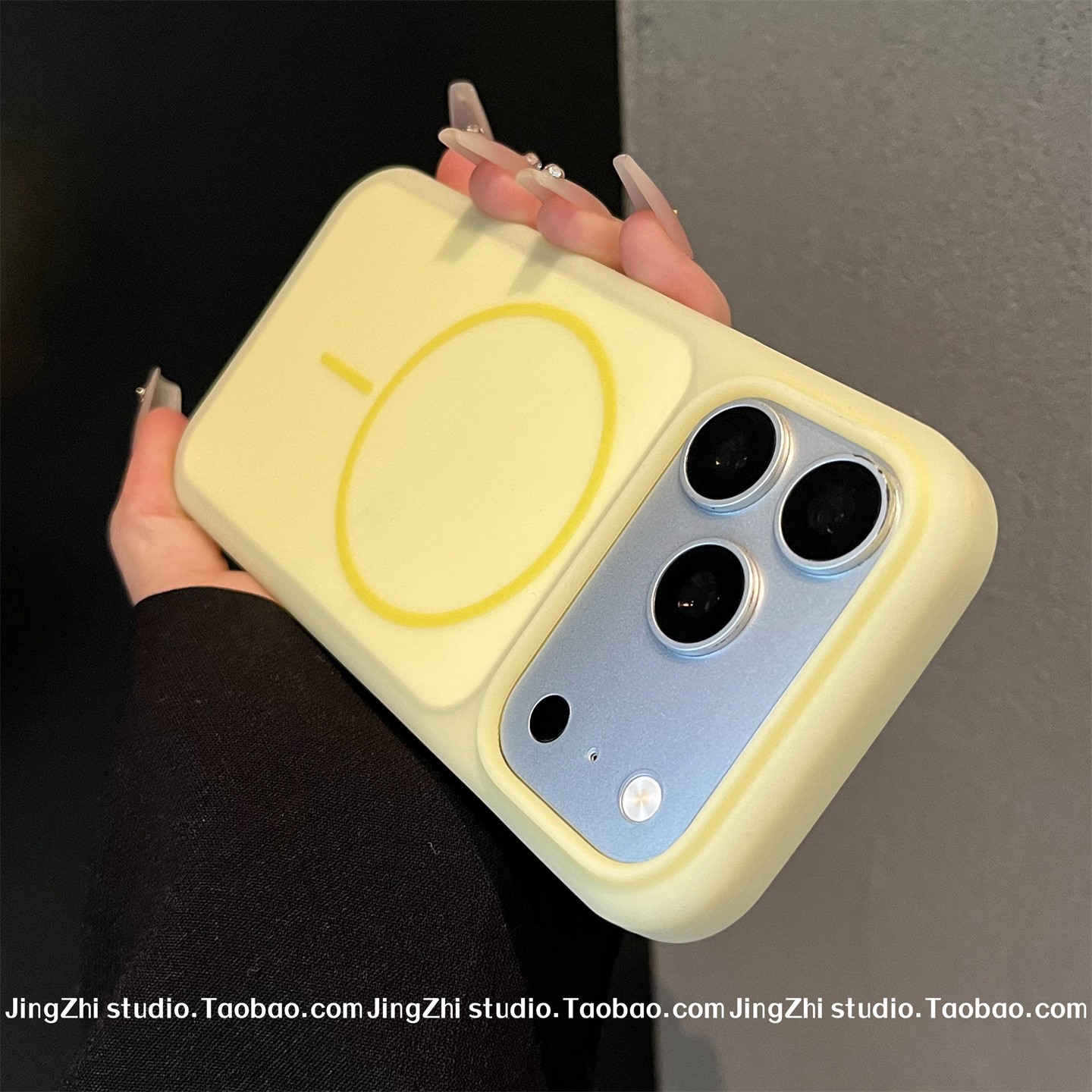 Aplicable para iPhone17promax caso de teléfono celular gelatina líquida silicona absorción de silicona 15 cubierta 16
