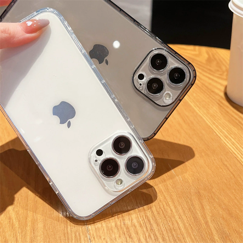 Яблоко, набор, iPhone 15, прозрачный чехол для телефона, совместимый защитный чехол, 15 Pro Max, защита от падения, 14, простой и элегантный дизайн