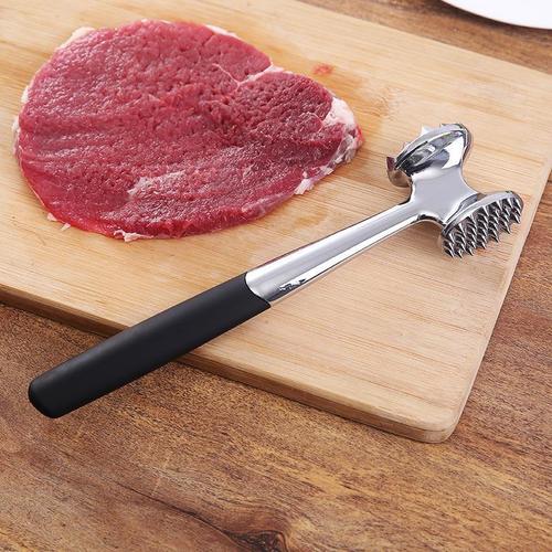 Meat Hammer Steak Hammer Tenderizer Needle Zinc Alloy Stainless Steel Pounding Chicken Breast Pork Chop German Knockout Meat Hammer Tool
