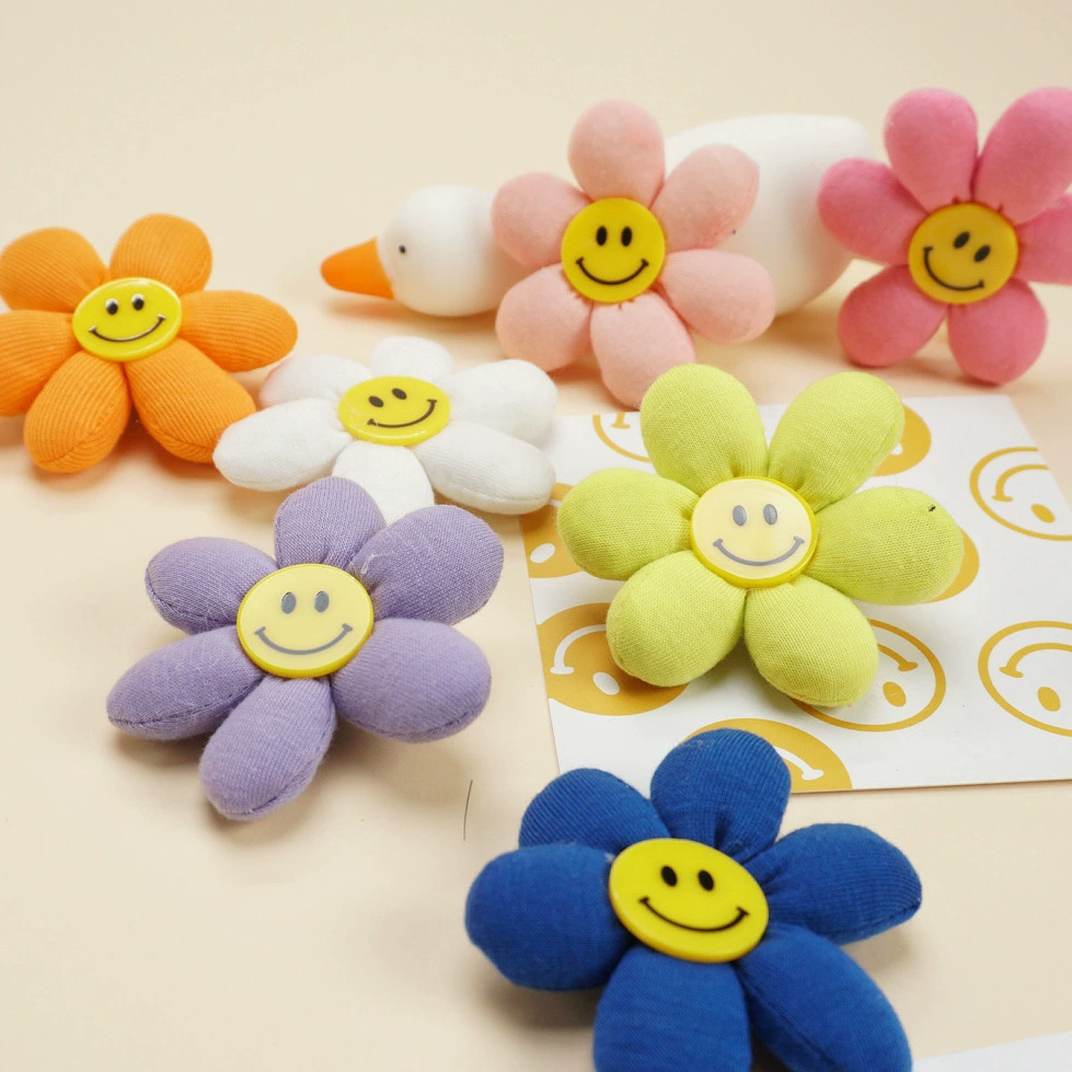Ткань Хлопок смайлик пятлепестковый цветок брошь Цветочные Аксессуары Одежда обувь и носки аксессуары девушка сердце сумка кулон