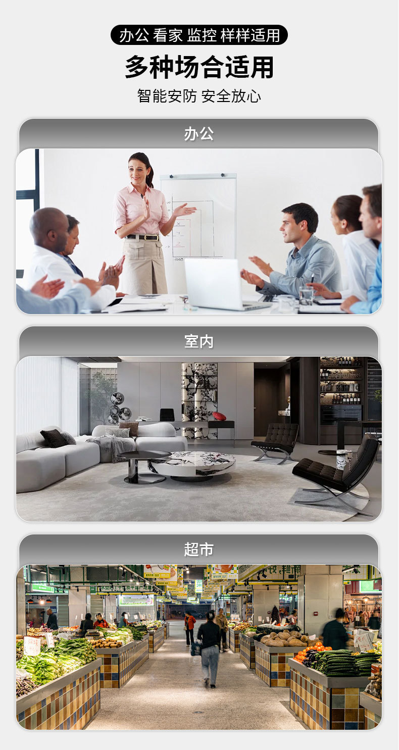 A10 smart security camera, 360°, 1080p HD, wireless