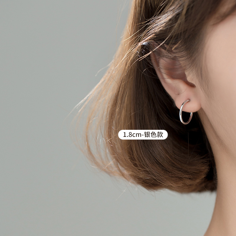 Eloch s925 plata sin agujeros de orejas clip de orejas para mujeres simple anillo aretes primavera sin agujeros de orejas joyas de orejas G7250