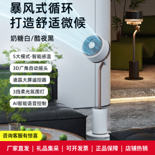 Daewoo Electric Fan Household Air Circulation Fan Floor Small Large Air Volume Light Sound Dormitory Office Vertical Desktop