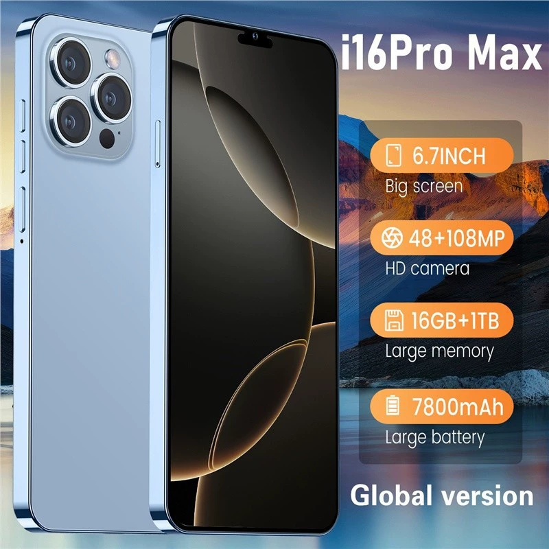(), мобильный телефон, смартфон изогнутый дисплей, intel core i16, 16promax, 16gb, 1gb, Android, (Physicals)