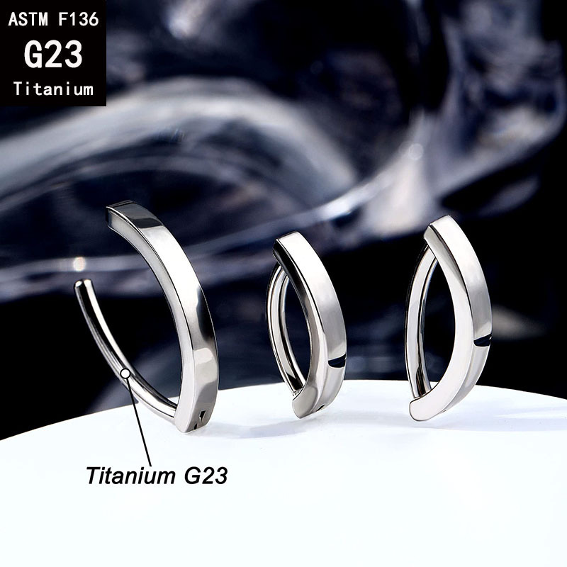 G23 Titanium Arc Curved Bar Navel Buckle Fine Polishing Belly Button Ring F136 Titanium Alloy Body Piercing Jewelry Gold with Crystal detail image 6