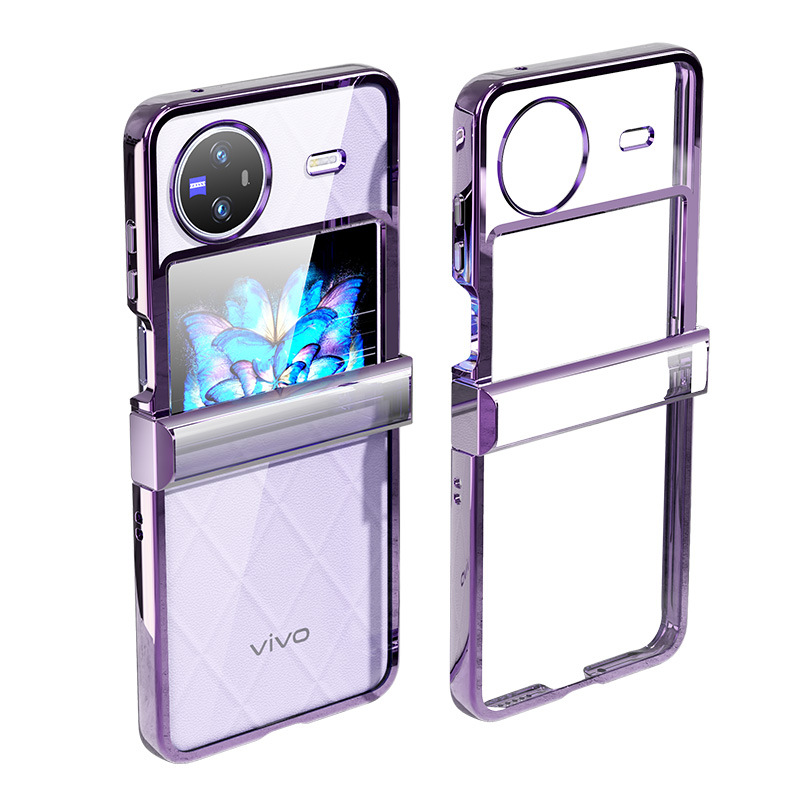Suitable for VIVO X flip PC Three-piece Set Glossy Electroplating Protective Cover findN2flip All-inclusive Factory Direct Sales