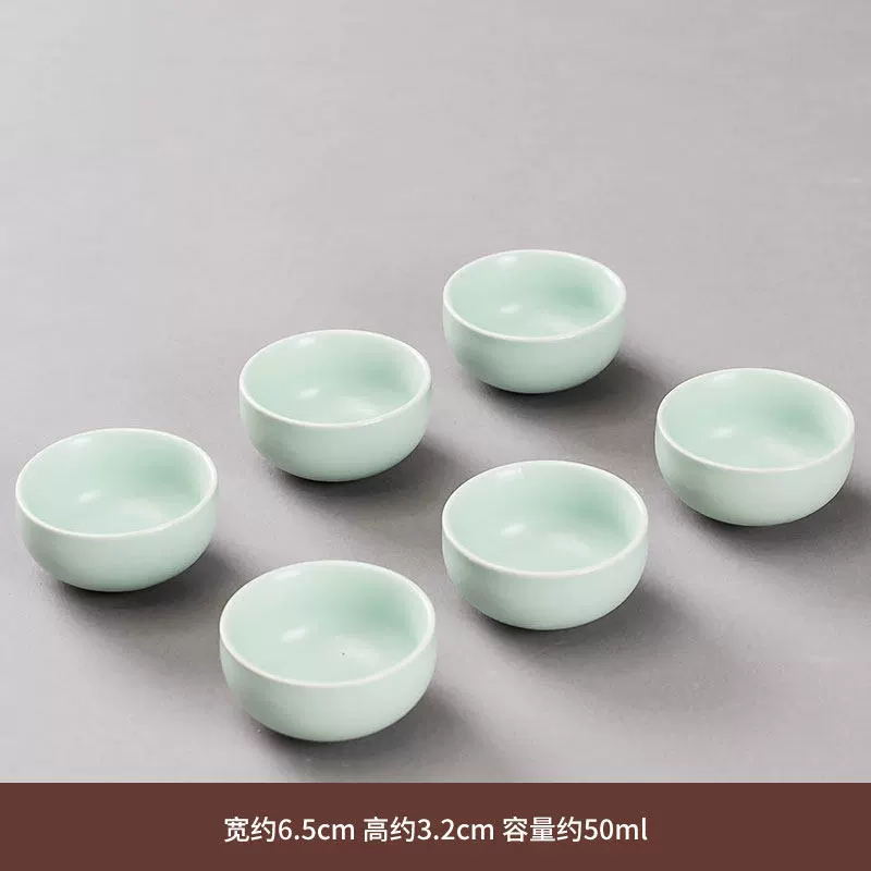 Ceramic tea cup, glass tea set, 6 pieces