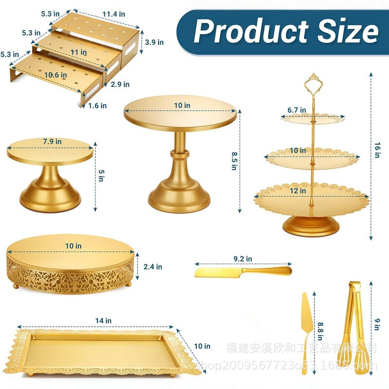 Tabla de postres de té de la tarde refresco estante de exhibición de bodas europeas estante de pastel de metal estante de decoración de cumpleaños estante de pasteles