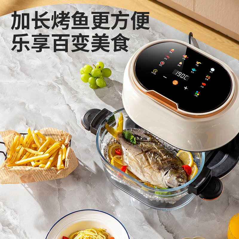 新しい滑走路型エアフライヤー、家庭用油を使わない電気オーブン、可視窓付きの外貿電気フライヤー|undefined