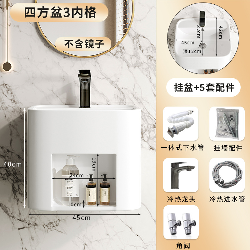 Crema de viento colgante tipo pared lavabo cerámico elíptico lavabo