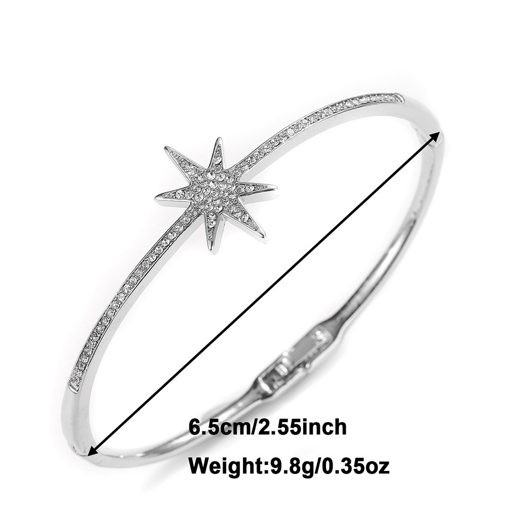 12g Weight Sweet Classic Style Hexagram Zinc Alloy Bangles Wholesale