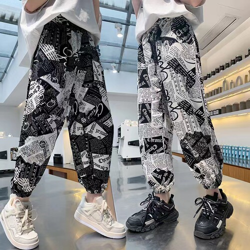 New Arrival in Stock Summer Thin Breakdance Hip-Hop Style Lantern Insect-Repellent Pants for Boys and Girls Wholesale