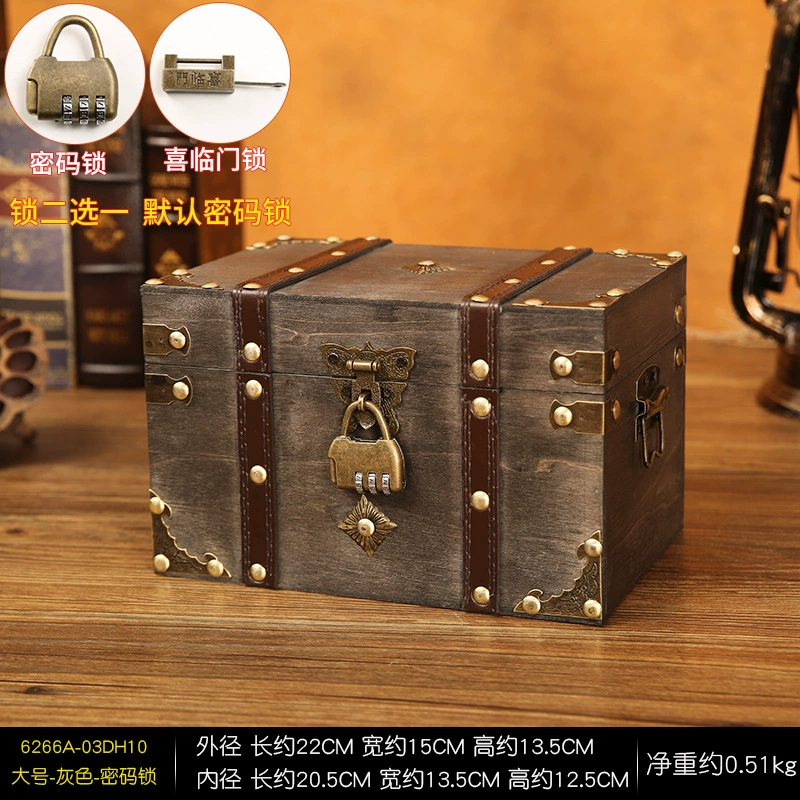 Retro wooden table storage box, wooden box