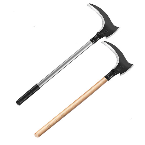 Agricultural double-cutting sickle, harvesting straw, mowing sickle, outdoor agricultural tools, clearing land, cutting branches, chopping firewood, manganese steel sickle