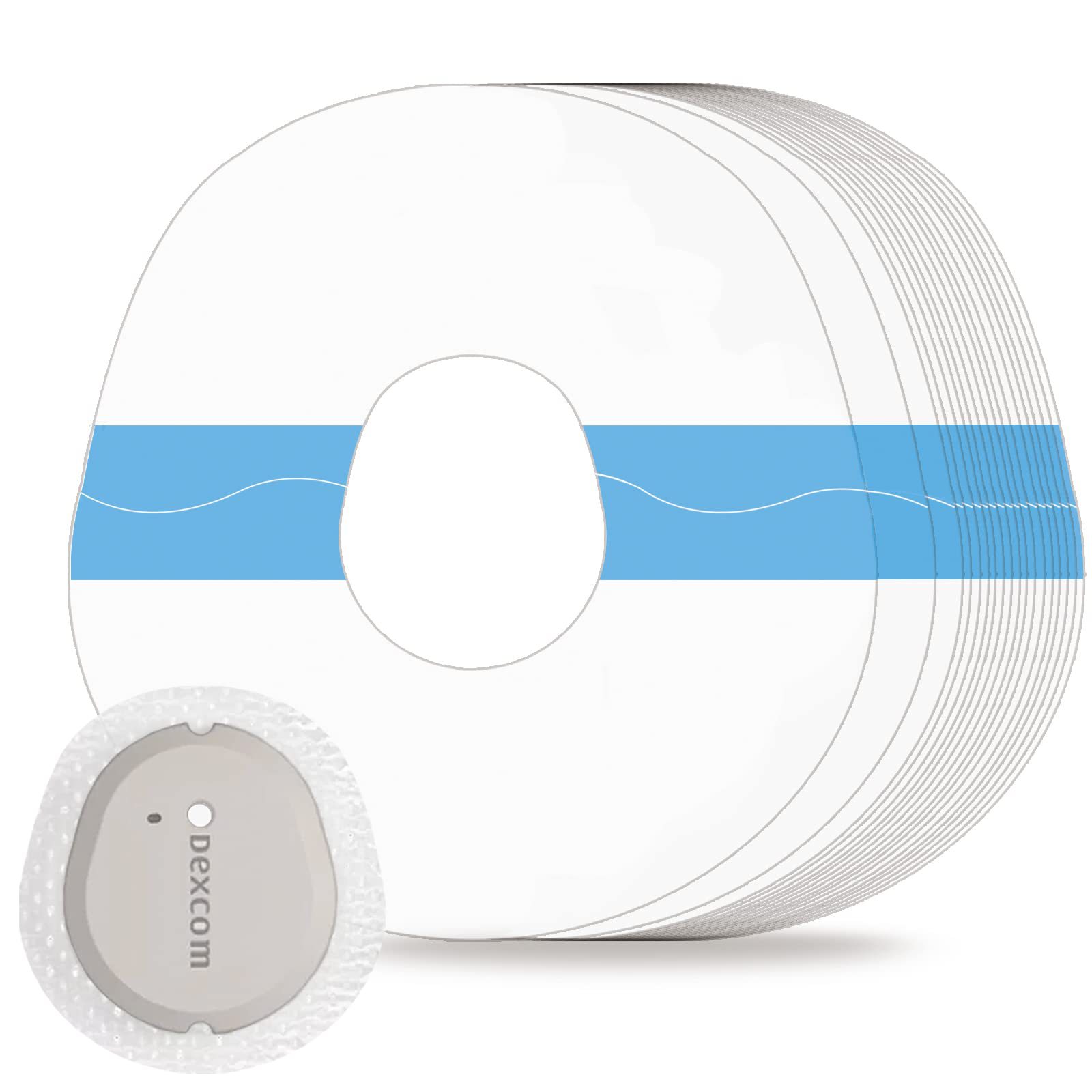 Dexcom G7 Sensor Waterproof Fixing Patch, Swimming Sports Anti-Slip Reinforcement Patch, Skin-Friendly and Breathable