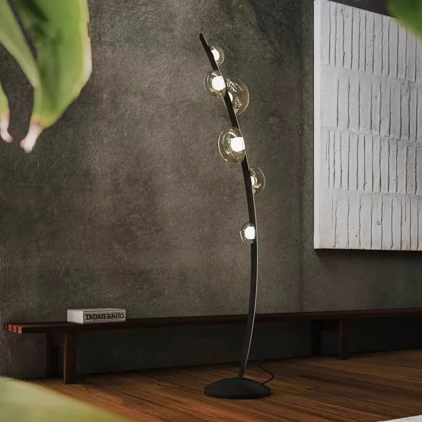 Зондова фабрика прямая продажа BOMMA Dew Drops Dew Drops Dew Down Leather Floor Lamp Designer Living Room Роскошная гостиная