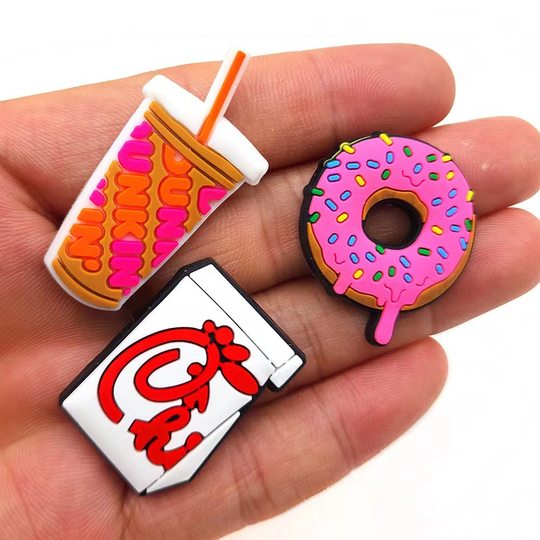 New cross-border dessert food series hole shoes shoes flower shoes buckle accessories DIY accessories cute cartoon shoes