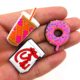 New cross-border dessert food series hole shoes shoes flower shoes buckle accessories DIY accessories cute cartoon shoes