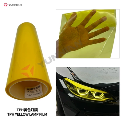 Black Smoked Black Light Gray Tph | Car headlight protective film - tph-yellow-light-film-031m