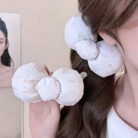 森林小羊甜美立体蝴蝶结填充棉香蕉夹13cm发夹少女发饰马尾夹