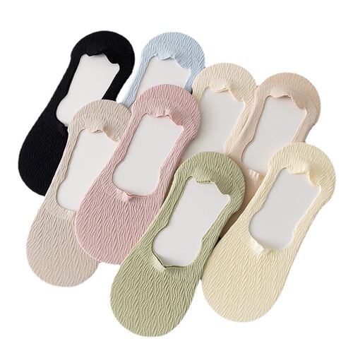 Women's Ship Socks for Spring and Summer, Thin, Anti-Slip, Non-Slip, INSL Fashion Invisible Socks for Girls, Light Mouth, Short Socks for Loafers in Summer