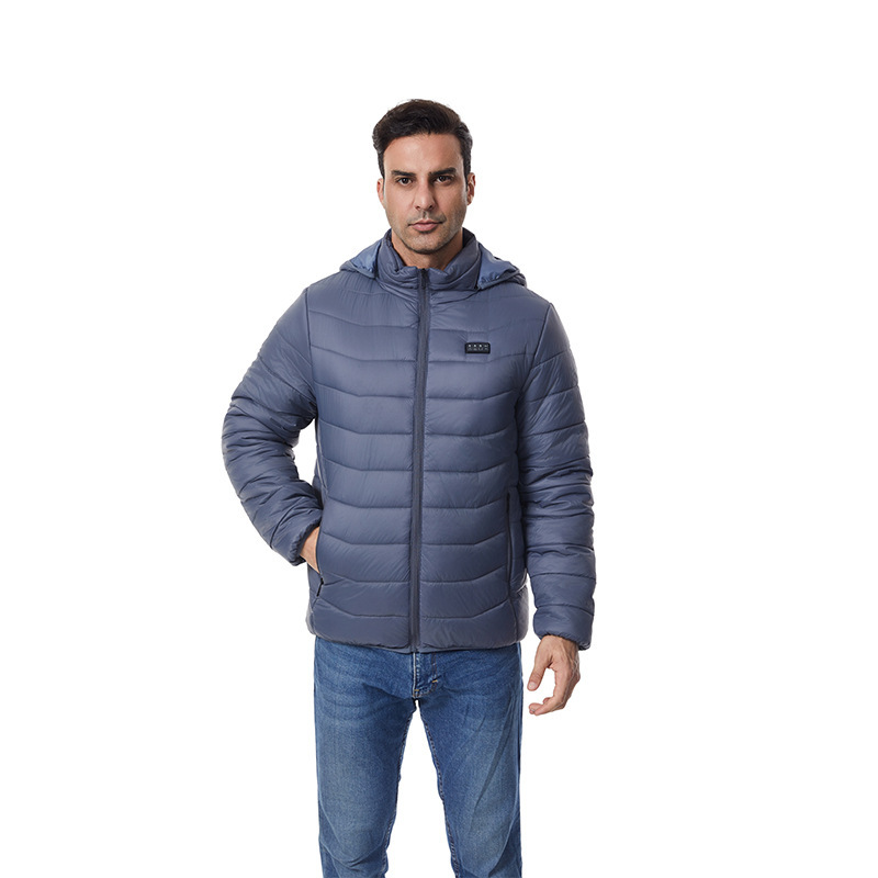 爆款跨境冬季全新男立领发热棉服智能电热发热保暖棉服|undefined