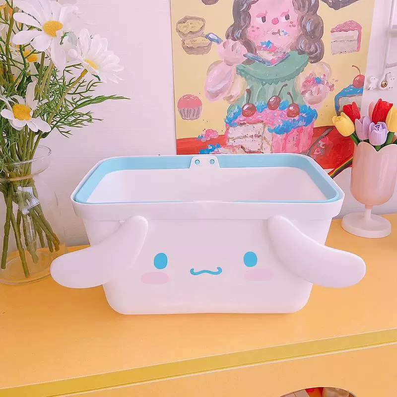 Ручной Cartoon корзина Sanrio Hello Kitty, портативная складная хранительная емкость с милыми принтами