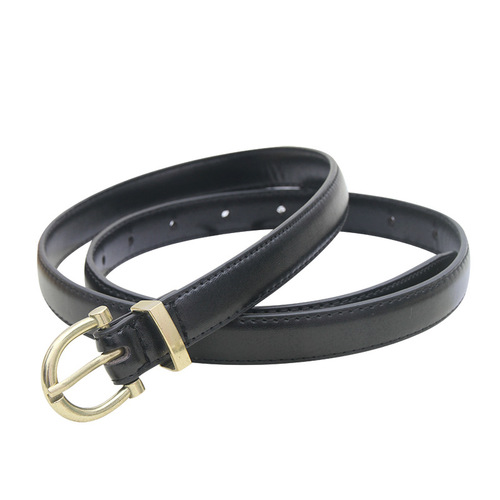 Belt women's new jeans fashion versatile decorative thin belt ins style simple black belt girls trendy