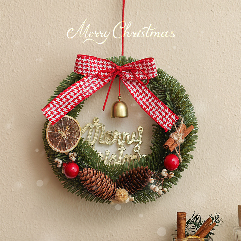 Decoraciones navideñas, coronas de pino Nobel, adornos, escaparates, muebles para el hogar, muebles para el hogar, accesorios para colgar en la puerta, productos al por mayor