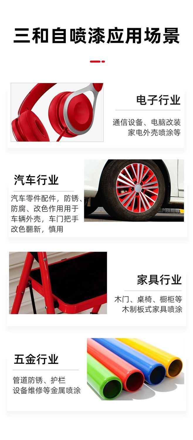 Sanhe color spray paint for home furniture, car paint, white and black, RAL7035, 400ml
