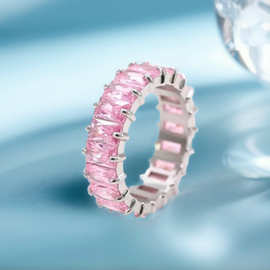 欧美满锆女小众设计感轻奢2025年新款潮流嘻哈爆款戒指锆石