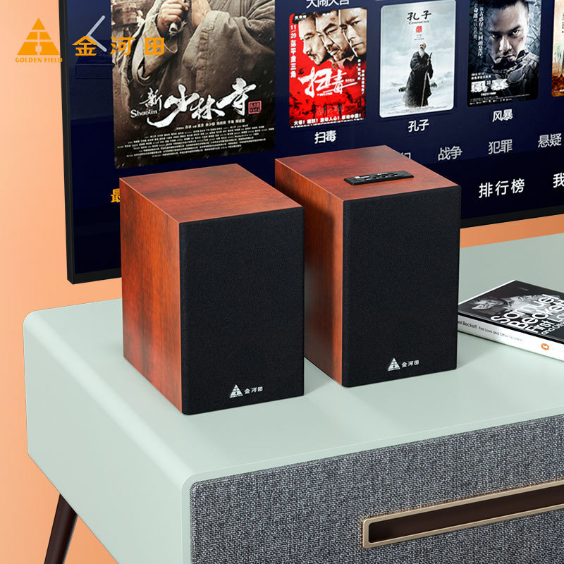 Golden Field/Jinhetian M30 コンピュータオーディオ壁掛け 2.0 電子教育 Bluetooth スピーカー重低音木製|undefined