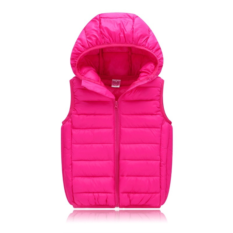 Chaleco de algodón ligero para niños Chaleco de bebé chaleco para niños niñas chaleco exterior con capucha para niños entrega de una pieza