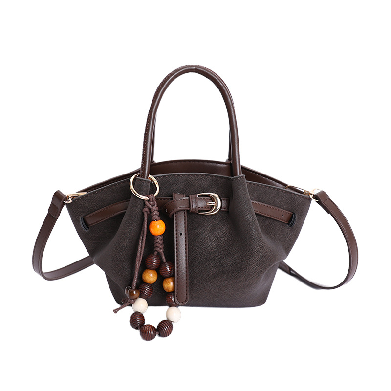 Bolsa de cocina esmerilada coreana para mujeres 2025 invierno nuevo estilo versátil bolso de hombro de alto nivel bolso de cubo