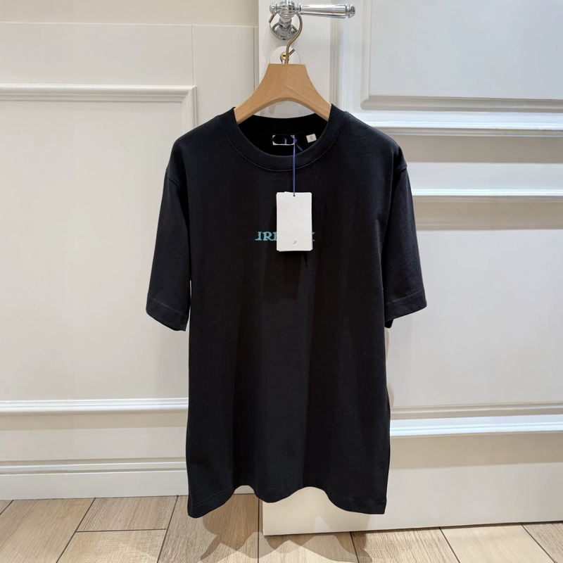 BR's new 26ss high-quality letter equestrian print round-neck short-sleeve T-shirt, unisex, loose fit